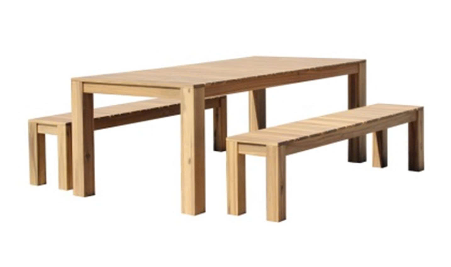 SQUARE LEGS  BENCH SET